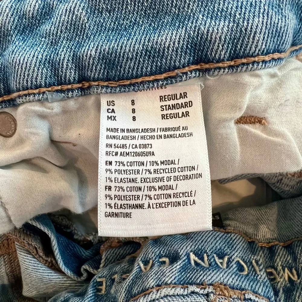 American Eagle Outfitters Mom Denim Distressed Overalls - Picture 10 of 13